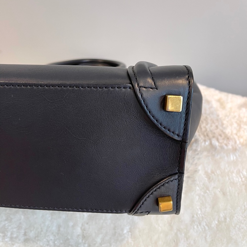 💙 Celine Micro Luggage 💙 Navy Blue GHW Tote Bag - Picture 7 of 15